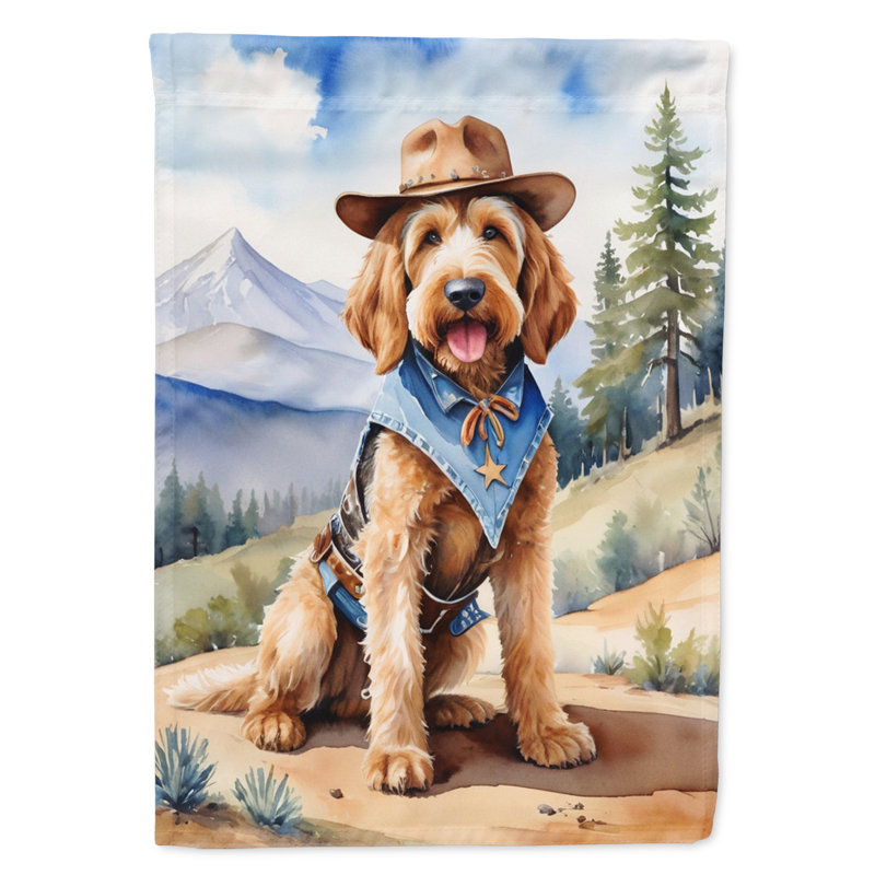 Drapeau Cowboy Welcome Garden, Chien à loutre