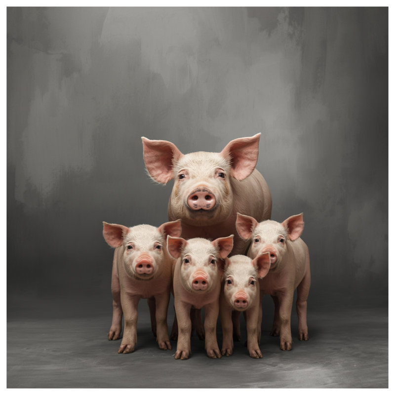 Tapis de bain cochon, L 24 po x L 17 po