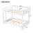 Queen Size White Wood Bunk Bed With , Solid Pine And , Long-Lasting Performance, Compact For Small Spaces Bedrooms-128992022