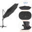 Parasol de patio en porte-à-faux 10 pi, confort extérieur ultime avec rotation à 360 ° et réglage de l'angle du pavillon-893611407