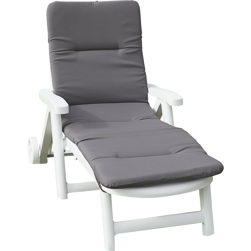 Sun Lounger Cushion, Charcoal Grey