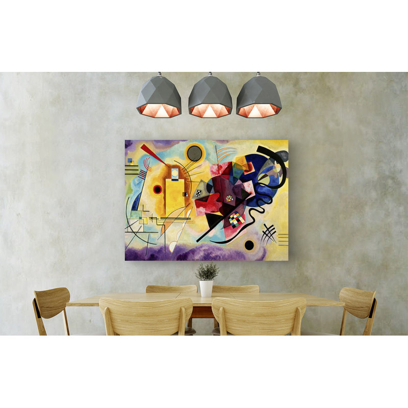 Yellow, Red & Blue by Wassily Kandinsky - Wrapped Canvas Painting, 70cm H x 100cm W x 4cm D