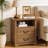 Rutland Set Of 2, Rustic Wood Rutlands With 2 Storage Drawers, Bedside Table With Open Shelf For Bedroom-171055503