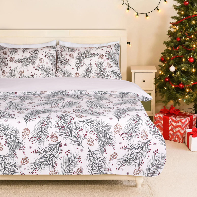 Housse de couette pour grand lit Gogreen Luxury, Housse de couette grand et 2 taies d'oreiller stan