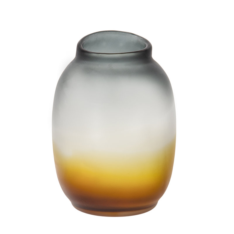 Lanayah Handmade Glass Table Vase, 9.8" H x 7.1" W x 7.1" D
