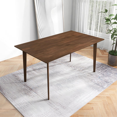 Modern Style Solid Wood Rectangular Dining Kitchen Table 86"