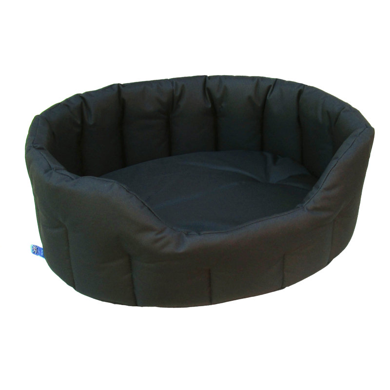 Ismael Pet Bed, Large (76cm W x 64cm D x 24cm H), Black