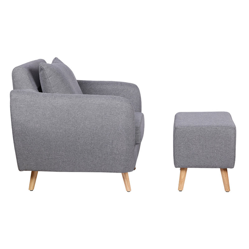 Anthea Upholstered Armchair with Footstool