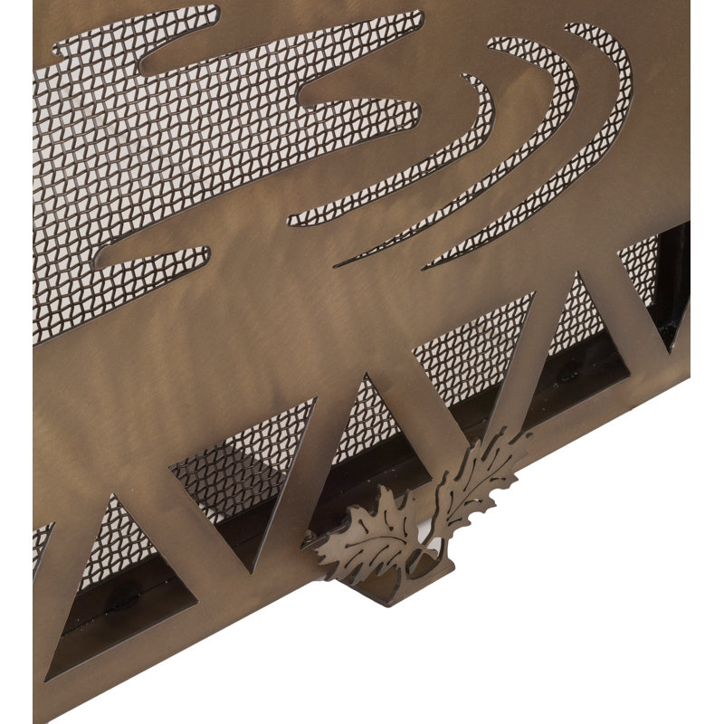 Moose Creek 1 Panel Bifold Steel Fireplace Screen