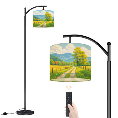 Lampe sur pied à arc avec abat-jour réglable Anse Great Smoky Mountains National Park Scenic Lampadaire