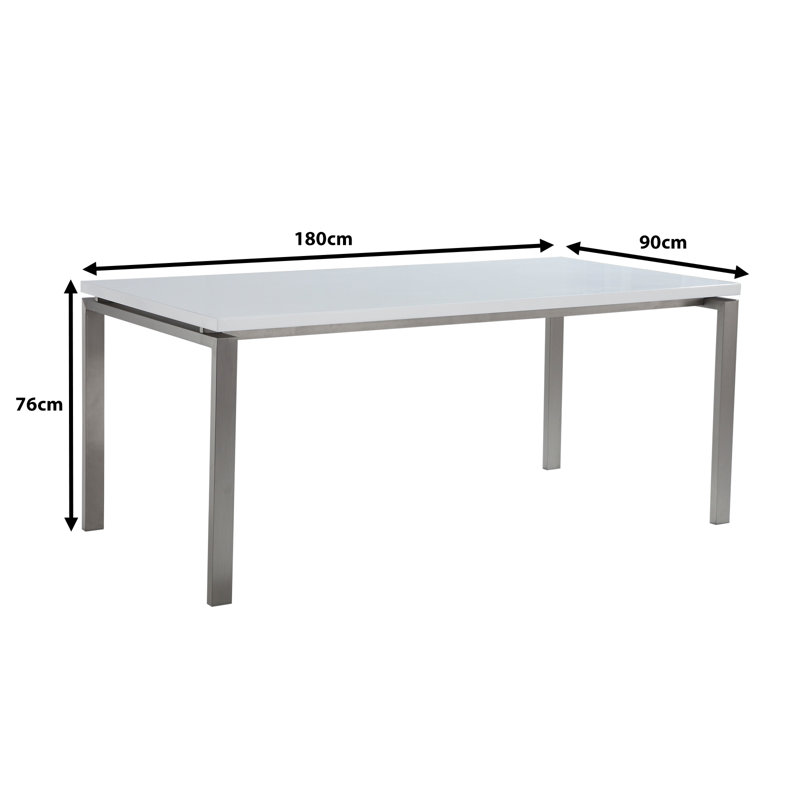 Arctic Solid Wood Base Dining Table, 180cm W x 90cm D