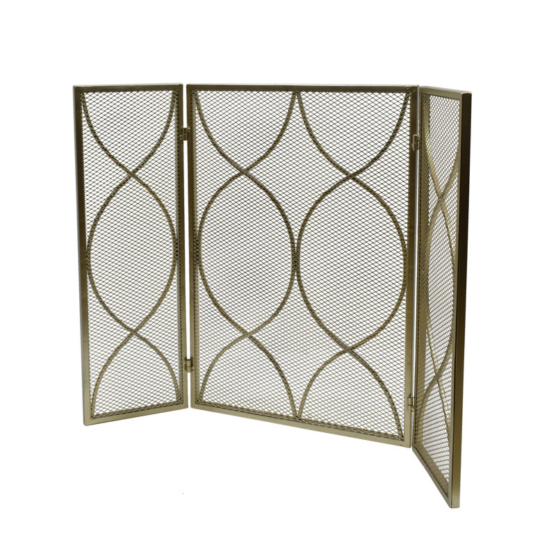 Iron Fireplace Screen, Gold