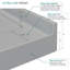 Base de douche à surface solide en fonte 60 po x 36 po avec structure linéaire dissimulée Transolide-102445000-102445001