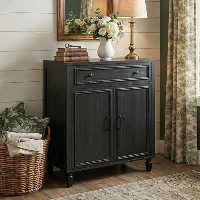 Retro Sideboard with Drawer and Double Doors Storage Cabinet for Living Room, Kitchen, or Entryway