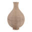 Vase décoratif en fer tressé pour la décoration intérieure - Grand vase sculptural pour centre de table et décoration de salon - Brun et beige