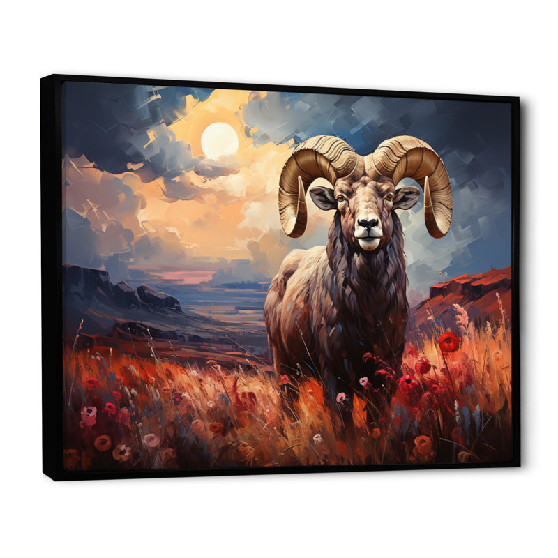 Bevyn Native American Art Pairies Spirit Framed On Canvas Print, Cadre flottant noir, H 16 po x l 32 po x P 1 po