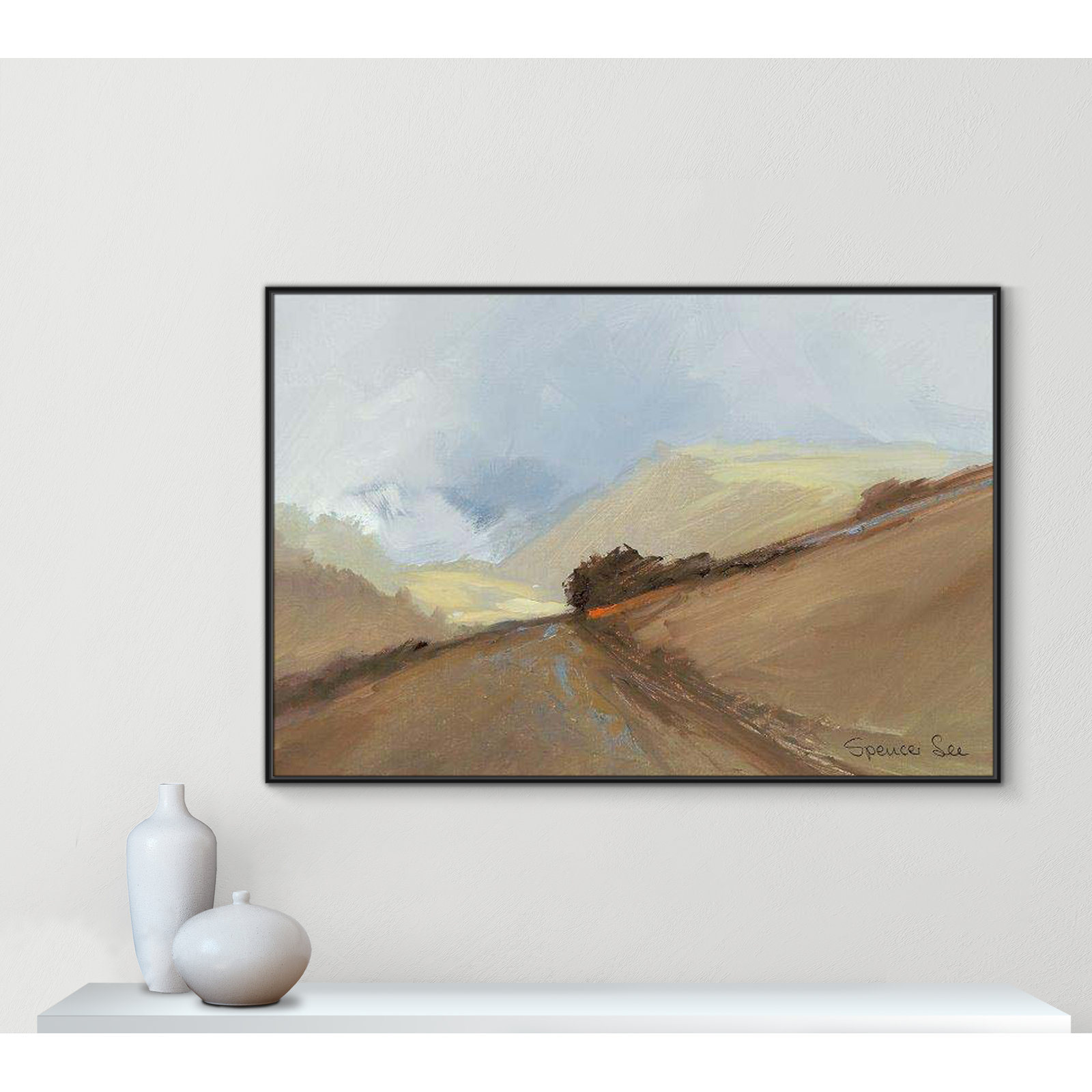 Heaven And Earth II by Spencer Lee, 41.5'' H x 61.5'' W x 2'' D, Black Framed