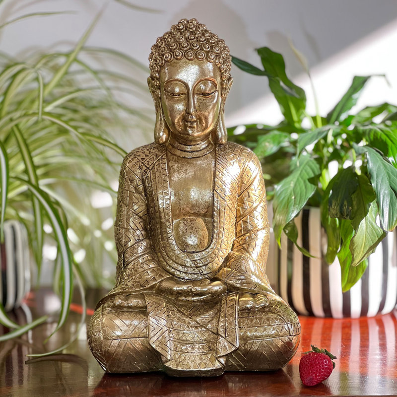 Efima Buddha Figurine, 15.25 Inches