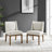 Upholstered Side chair in Off-White