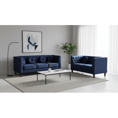 2 piece velvet Loveseat and sofa set