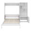 Lit escamotable double avec tablettes