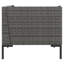 Canapé de jardin modulaire moyen en acier thermolaqué gris foncé Vidaxl