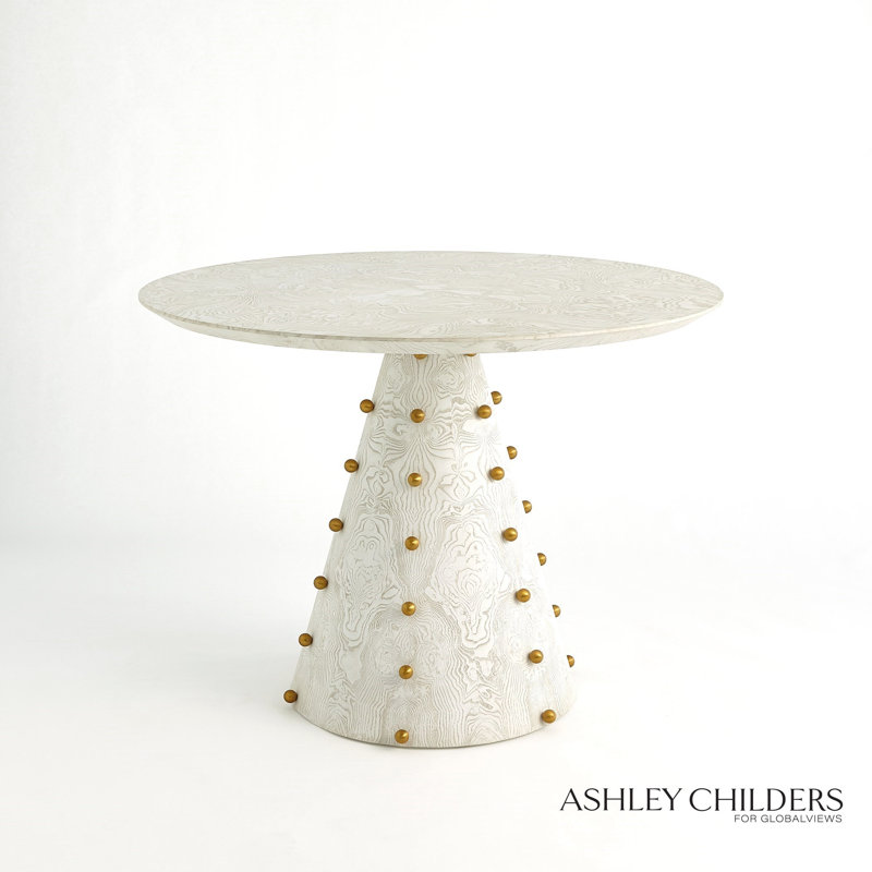 Spheres Center Table, 30"H x 40"L x 40"W, White