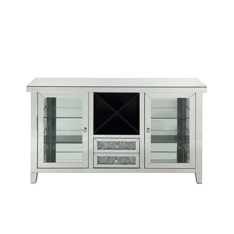 Armoire à vin Noralie avec DEL, miroir et faux diamants
