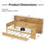 Lit de jour en bois avec tablettes de rangement, lit multifonctionnel avec lit gigogne simple et bureau-436924189-436924186