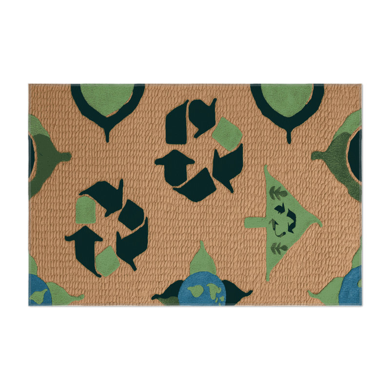 Tapis intérieur et extérieur brun Transport, Rectangulaire 2 pi x 3 pi