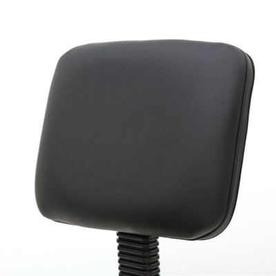 Tabouret noir ergonomique avec dossier et siège pivotant réglable en hauteur