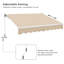 Auvent de terrasse taille rétractable manuel beige-94592229-66002068
