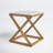 Lewis Marble Top Solid Wood Cross Base End Table -1588931458