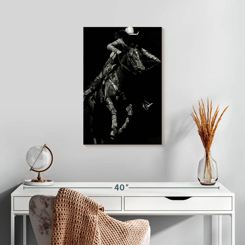 Lelar Scratchboard Rodeo IV, H 24 po x l 16 po