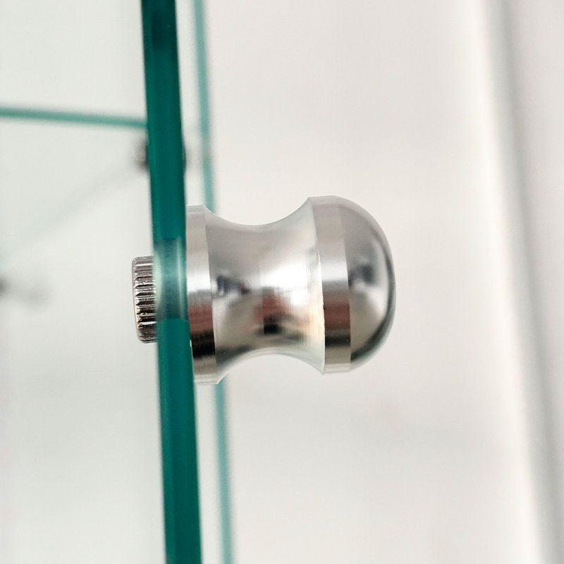Armoire de rangement en verre trempé blanc avec éclairage, 64,51 po de hauteur, 15,44 po de longueur, 13,63 po de largeur, pieds réglables pour sols inégaux