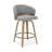 26'' Swivel Upholstered Counter Stool With Wood Frame-729968464