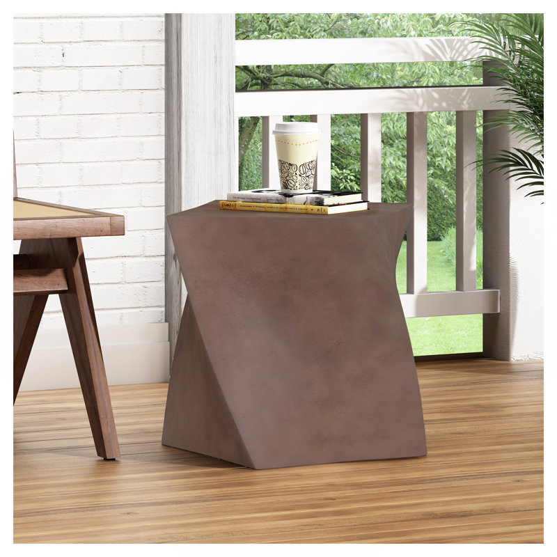 Outdoor Lightweight Concrete Side Table