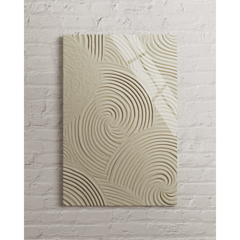 Impression sur toile Zen Garden Sand Swirls, 17,5 po x 11,5 po