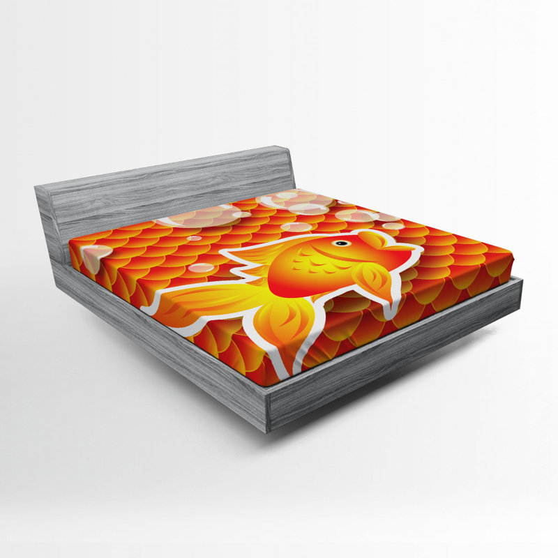Microfiber Geometric Fitted Sheet, Queen Fitted Sheet