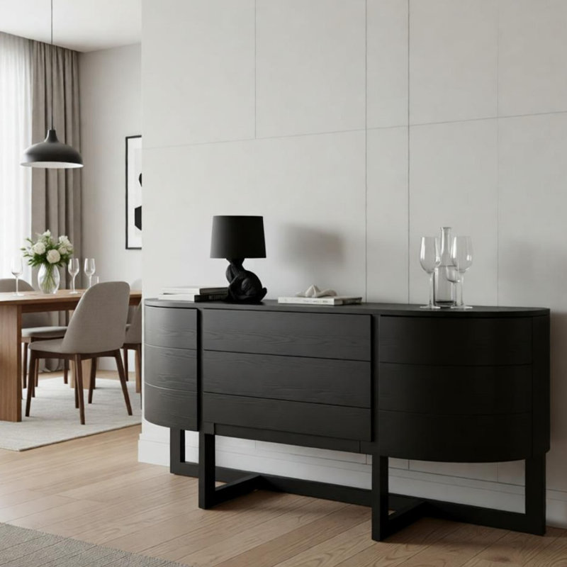 Buffet de salle à manger luxueux de style italien, H 35,43 po x l 62,99 po x P 15,75 po