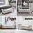 67" Storage Bench for Bedroom End of Bed King Size with Tufted Seat and Nailhead Trims Roll Arms-1408661905-1385438660