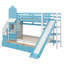 Lit superposé simple au-dessus de simple, lit superposé château avec 2 tiroirs, 3 tablettes et glissade, lit superposé en bois massif-1716009920-1716009922