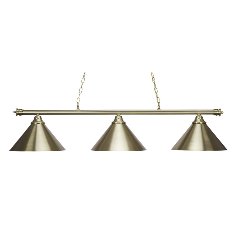 Barre d'éclairage 3 lumières Oxford avec finition bronze et abat-jour en métal 14 po New Age, Laiton New Age