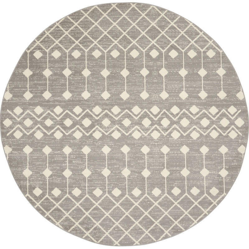 Vigue Geometric Indoor Rug, Round 8'