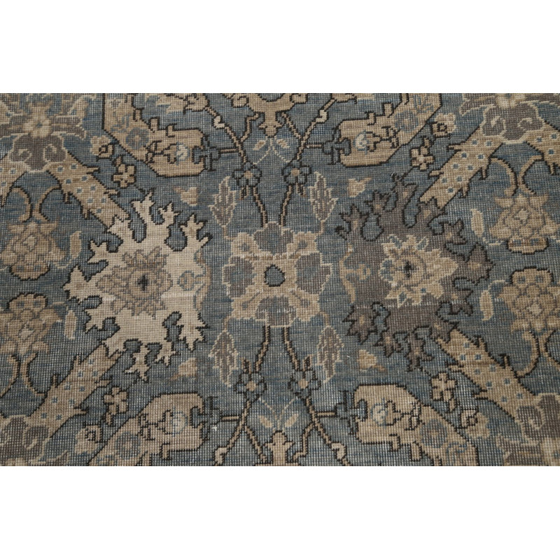 Tapis ivoire / bleu clair en laine Ziegler