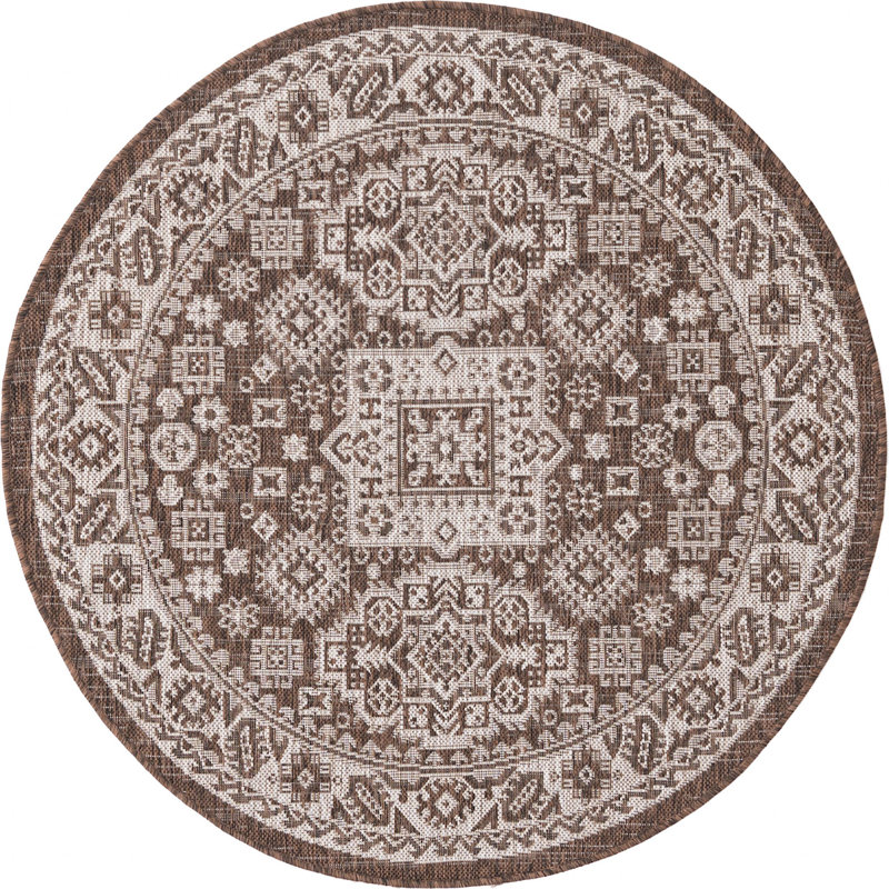 Tapis d'extérieur Chand, Rond 4 pi