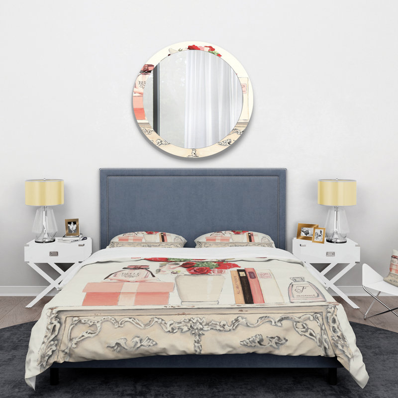 Ensemble de housse de couette roses, fragrance et belle monorail, Housse de couette très grand + 2 taies décoratives