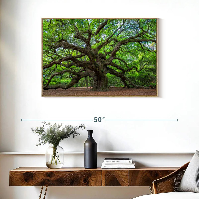Vieux chêne, Cadre flottant en bois naturel, 37 po x 25 po