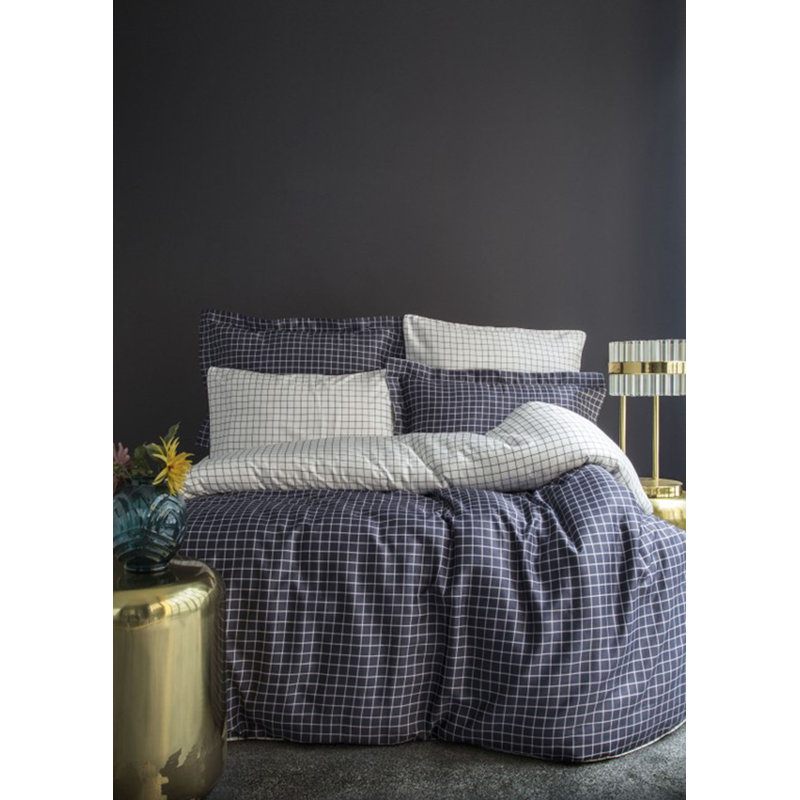 Ensemble de housse de couette 100% coton Halida, Housse de couette 63 "x 87" + 2 pièces supplémen