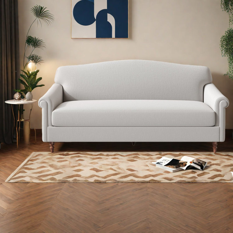 Modern Sofas, Chenille Upholstered, Compact Design For Small Spaces